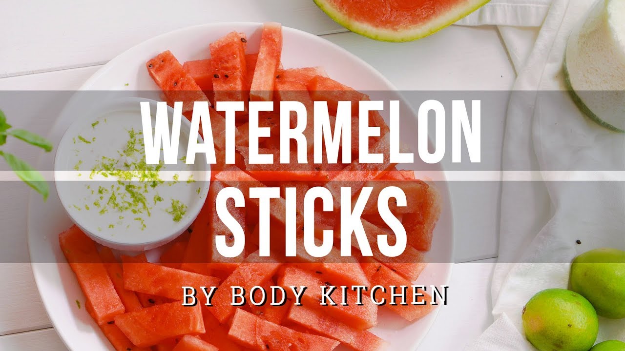 Wassermelonen Sticks mit Kokos Limetten Joghurt – ein Body Kitchen® Rezept