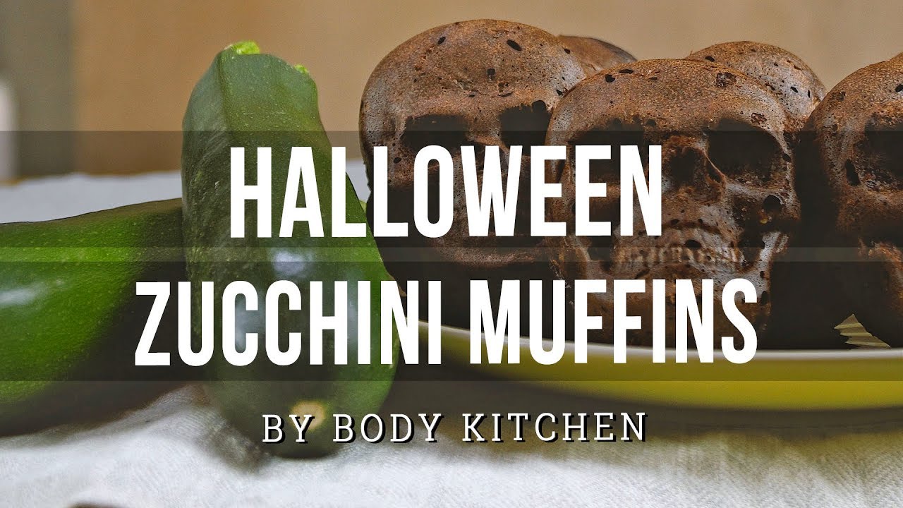 Zucchini Schoko Muffins – ein Body Kitchen® Rezept | Halloween Version