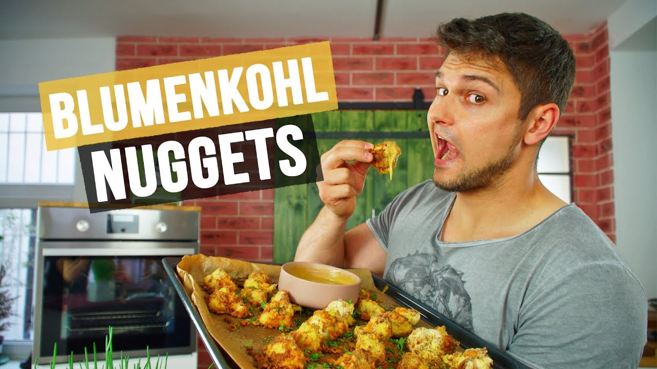 Blumenkohl-Nuggets mit Honig-Senf-Dip – ein Body Kitchen® Rezept | gesunder Kino-Snack!
