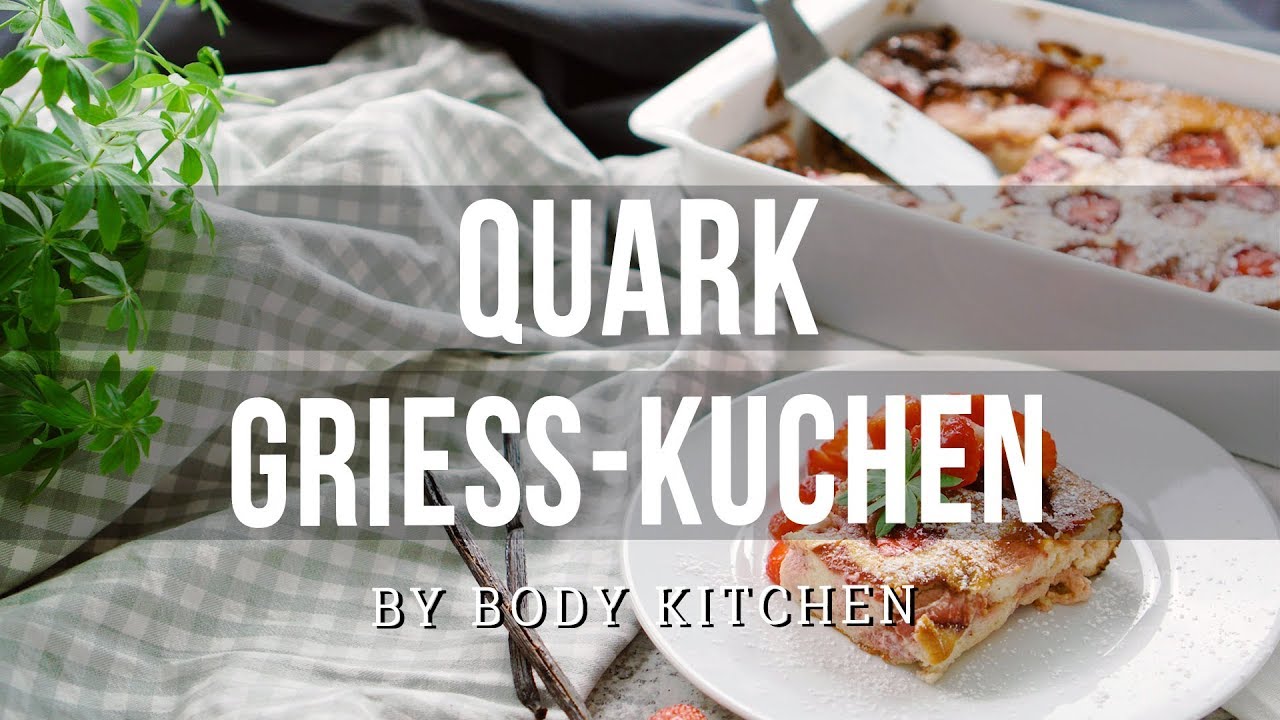 Erdbeer Quark Grieß Kuchen – ein Body Kitchen® Rezept