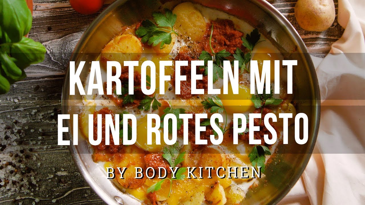 Kartoffeln mit Ei und rotem Pesto – ein Body Kitchen® Rezept