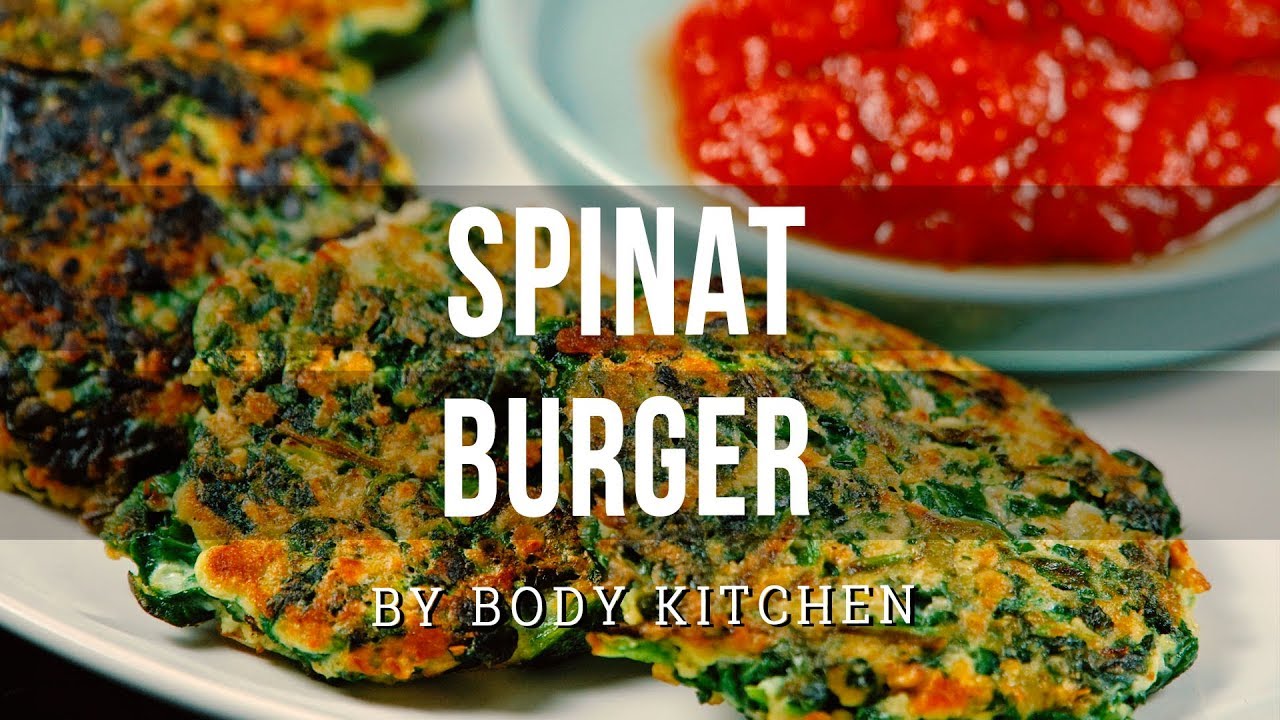 Vegetarischer Spinat Burger - ein Body Kitchen® Rezept