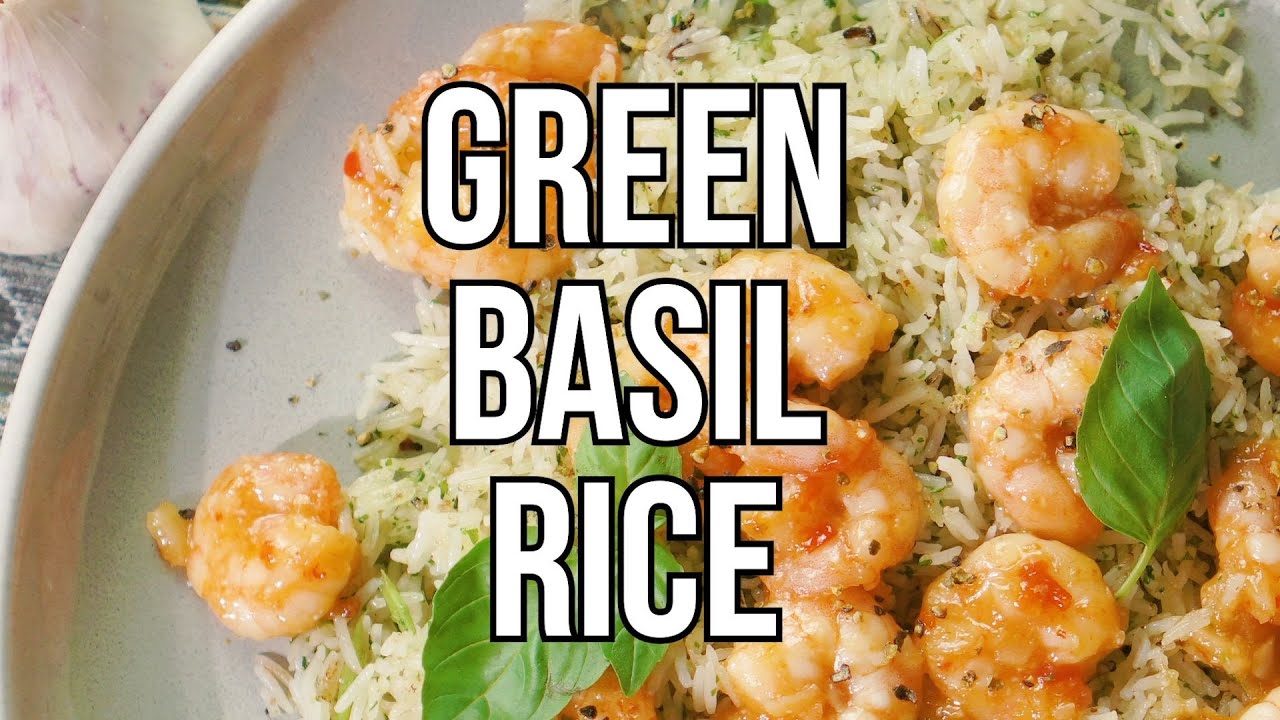 Green Basil Rice mit Shrimps - ein Body Kitchen® Rezept #shorts