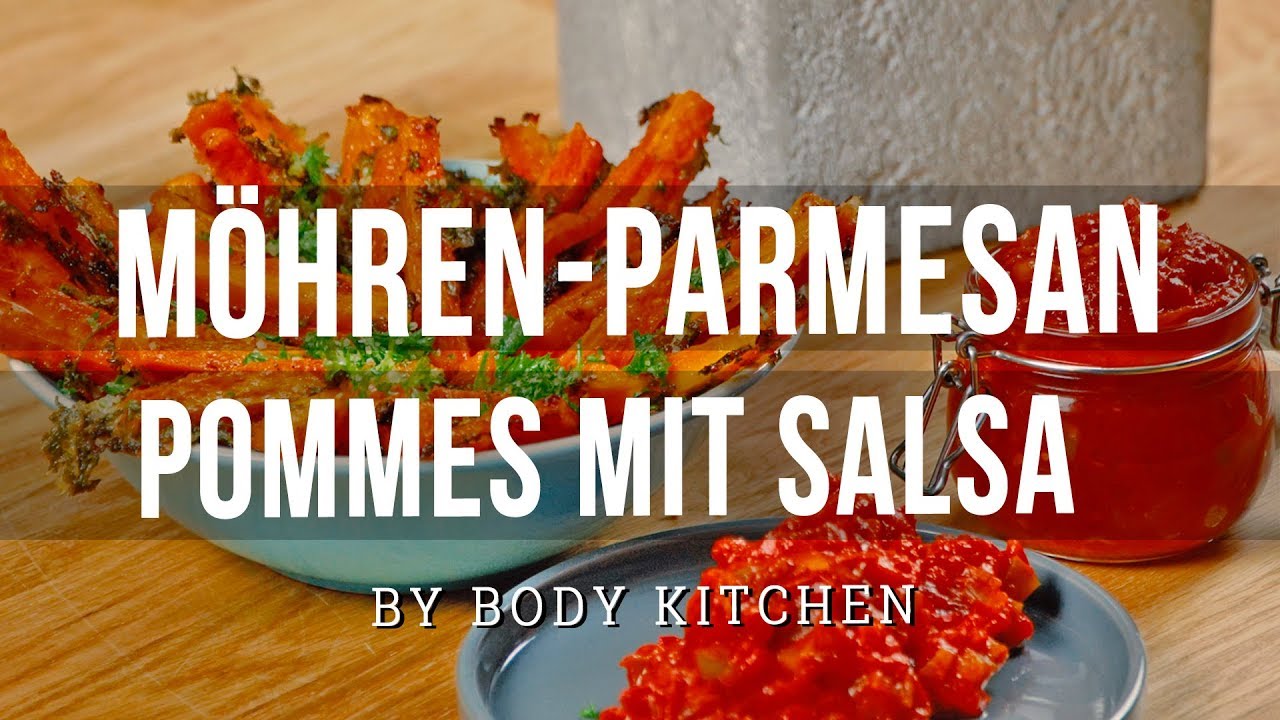 Osterhasenspecial: Möhrenpommes mit Parmesan und Salsa - ein Body Kitchen® Rezept